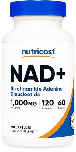 Nutricost NAD+ Supplement 1 000mg per Serving 120 Capsules 60 Servings