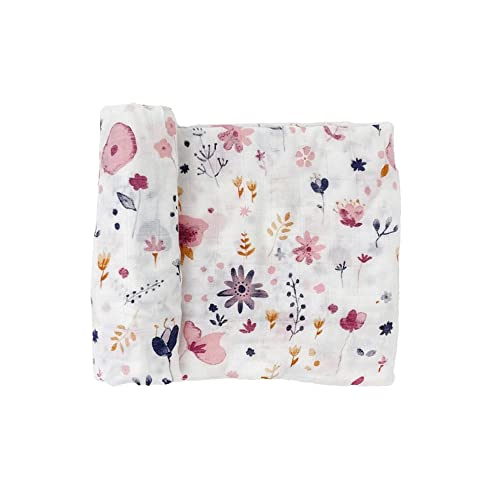 Image of Little Unicorn - Fairy Gardens Deluxe Swaddle | Single | 100% Rayon Muslin from Bamboo | Super Soft | Newborns and Infants | Large 47 inch x 47 inch | Machine Washable
