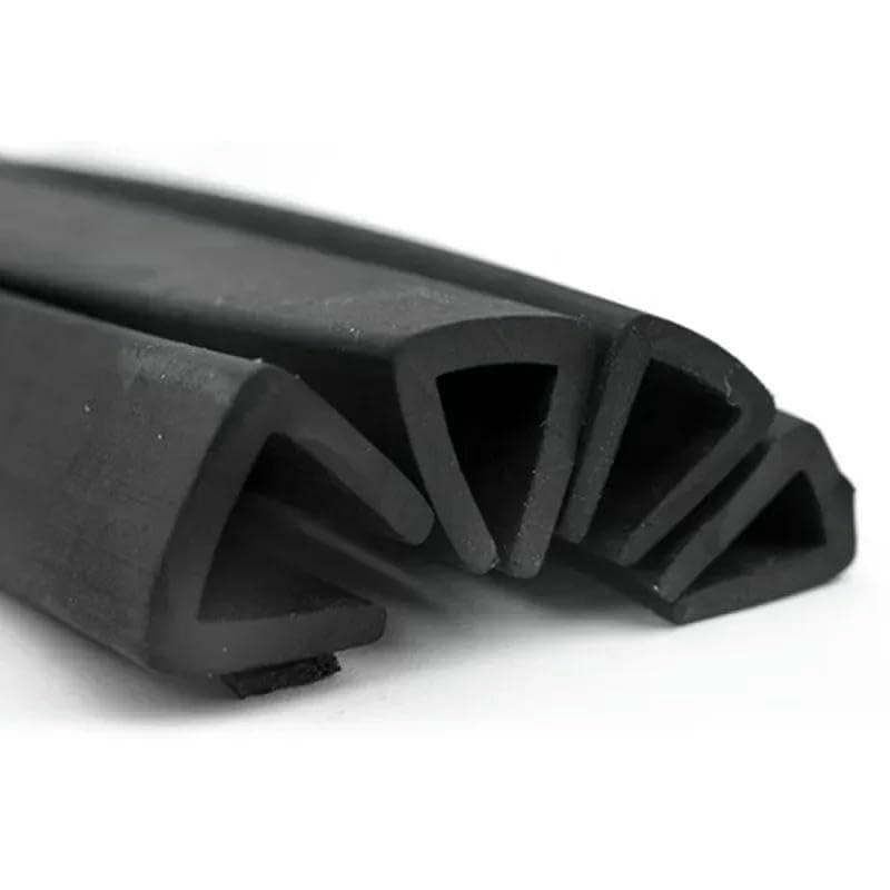 Tira de sellado de borde de goma en forma de U, negra, de 1 a 5 m, para puertas de coche, vidrio y paneles metálicos, borde plano de 10 mm (5 metros)