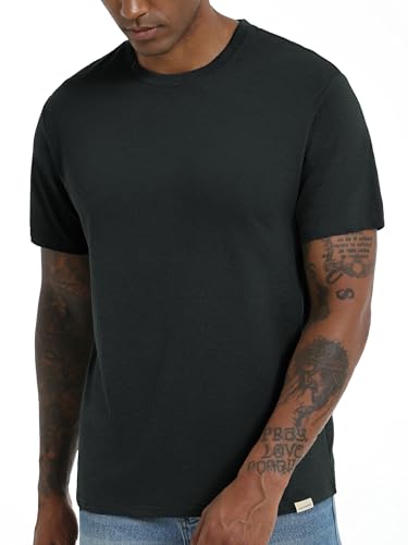 Vortewind T-Shirt Herren Baumwolle Kurzarm Leinen T-Shirt Herren Sommer Rundhals Regular Fit geeignet für Sport Freizeit Urlaub Arbeit und Business
