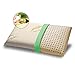 GEEMMA s.r.l. Coussin 100 % latex 40 x 70 cm H 12 cm. Oreiller pour lit en forme de savonnette avec tissu en aloe vera déhoussable et lavable, coussin hypoallergénique - Milk