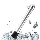 KDDOM 1 Piece Stainless Steel Muddler Mallet for Crushing Ice with Grooved Head For Making Mojito Mix And Other Drinks