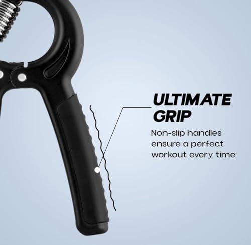 Image of Adjustable Hand Grip Strengthener for Men & Women - Forearm & Wrist Exerciser, Grip Strength Trainer, Finger & Hand Gripper for Muscle Training, Therapy & Stress Relief