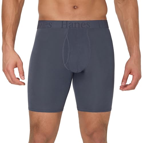 Hanes Originals Supersoft Underwear, Total Support Pouch Boxer Briefs for Men, Long Leg & Regular, 3-Pack3
