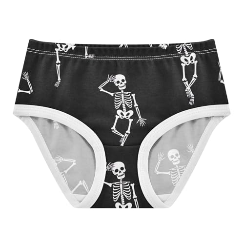 Flower Girls Underwear Toddlers 2t Cotton Girl Panties Cute Playful White Skeletons Black Underpants Briefs