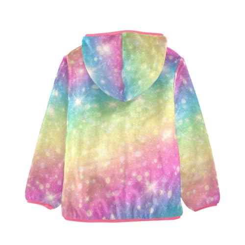 OTVEE Beautiful Rainbow Stars Kids Hoodie Jacket Fall Spring Full Zip Warm Outwear Coat2