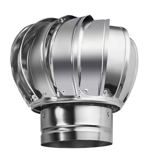 MQXDNFDC 201Chimney Spinner Cowl - Cubierta giratoria de acero inoxidable con tapa giratoria, tubo de ventilación para tapas y cubiertas de chimenea (tamaño: 100 mm) (150 mm) (300 mm)