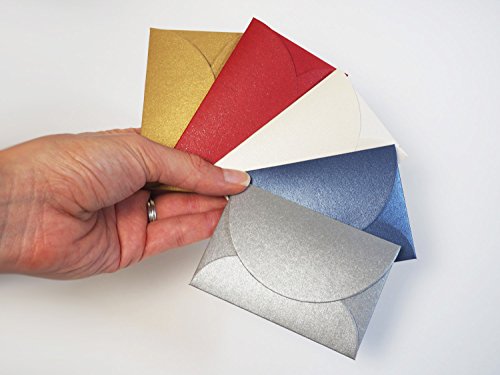 Iridescent Gift Card Envelopes (50 Pack) - Elegant Mini Envelopes Perfect For Wedding Placeholders, Name Cards, Thank You Notes, Flower Arrangements, And Gift Tags (Silver) #TOP6