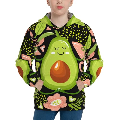 Avocado Keep Calm Kid Hoodies Boys Sweatshirts Girls Pullover with Pocket