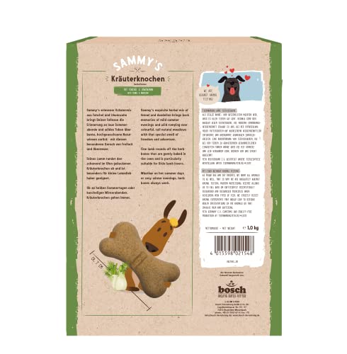 Sammy´s Kräuterknochen | Schonend gebackene Hundesnacks | Kräuterknochen mit feinem Lamm | 1 kg