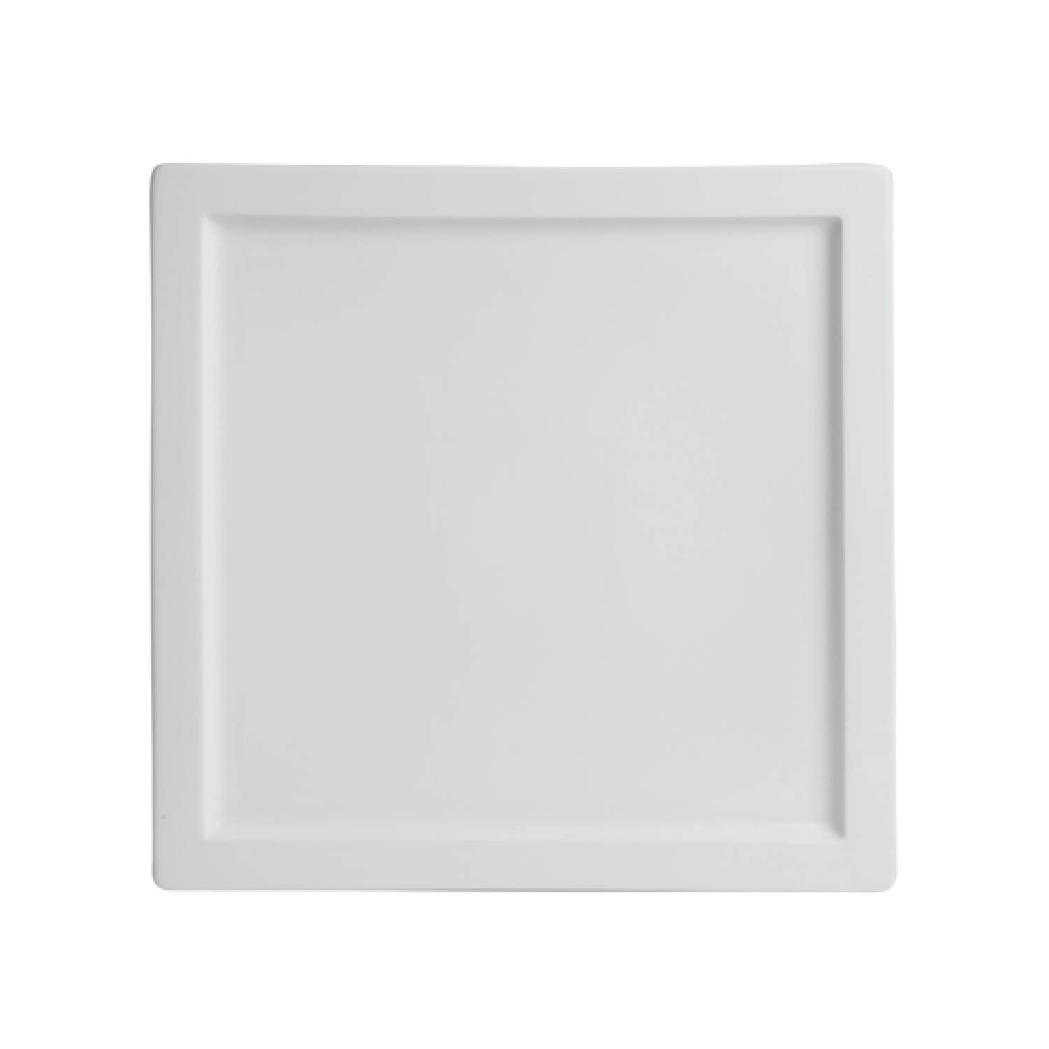 BARALEEPORCELIAN CERAMIC SIMPLE PLUS WHITE SQUARE PLATE, 091114A, 21 CM SHORT RIM (8 1/4"), PACK OF 6, Serving Plate, Platter, Serving tray, Rim Plate