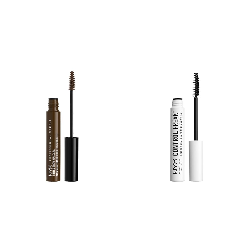NYX PROFESSIONAL MAKEUPTinted Eyebrow Mascara Espresso and Control Freak Eyebrow Gel Clear Bundle