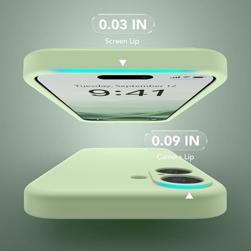 Image of Magnetic for iPhone 16 Plus Case, Compatible with MagSafe, [Full Camera Protection][Screen Protector] Silicone Shockproof Protective Phone Case for iPhone 16 Plus 6.7 inch, Matcha
