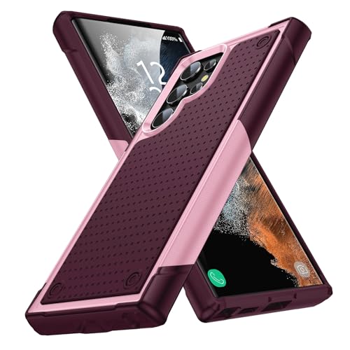 Coque Galaxy S21 silicone hybride rigide antichoc violette rose