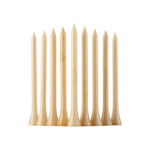 GFGL Golf Tees Durable Bamboo Tees 100Pcs 3-1/4" Friendly Biodegradable Material Reduce Friction Side Spin More Stable (Primary)
