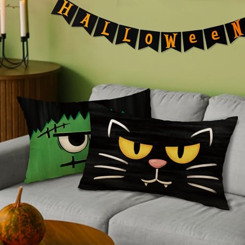 Ussap US-405-PC-12 Halloween Jack O Lantern Decorative Throw Pillow Covers 12 X 20 Set Of 4 thumb #5