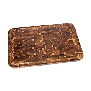 Lipper international 1260 acacia supreme end grain cutting and carving board with juice groove 24 x 16 x 1  urban country home decor