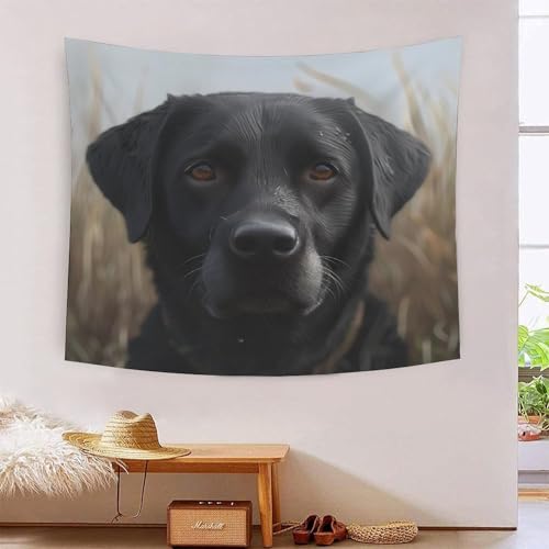 Tapisserie murale Labrador tissu déco pour chambre et couverture de pique-nique