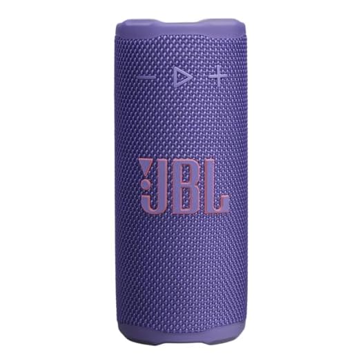 JBL Grip Kompakter Bluetooth Lautsprecher, JBL Pro Sound mit AI Sound Boost, IP68 Wasser- und Staubdicht, Umgebungslicht, Bis zu 14h Wiedergabe, Auracast Multi-Speaker, JBL Portable App, Lila
