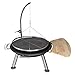 DRULINE Ø 80cm Schwenkgrill aus Edelstahl - Feuerschale mit Galgen Aufhängung Feuerkorb - Seilzug mit Kurbel - Ø 70cm Grillrost, Aufhängungen für Grillbesteck, BBQ Holzkohlegrill Grillwagen Schwarz