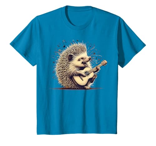 Hérisson jouant de la guitare drôle rock musique guitare T-Shirt