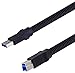 L-COM U3A00004-105M USB Cable, Plastic Armored, USB Type A Plug, USB Type B Plug, 1.5 m, 4.9 ft, USB 3.0, Black