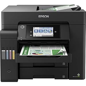 Epson EcoTank ET-5800, multifunctionele printer, voor- en achterdruk, scannen, kopiëren, faxen, A4, ADF, 2 voorvakken met 250 vellen, WLAN, 10,9 cm LCD
