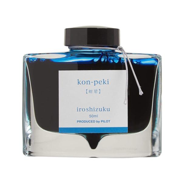 Pilot Iroshizuku 50ml Ink Bottle – Kon-Peki, Deep Cerulean Blue (Deep Blue)-image-12