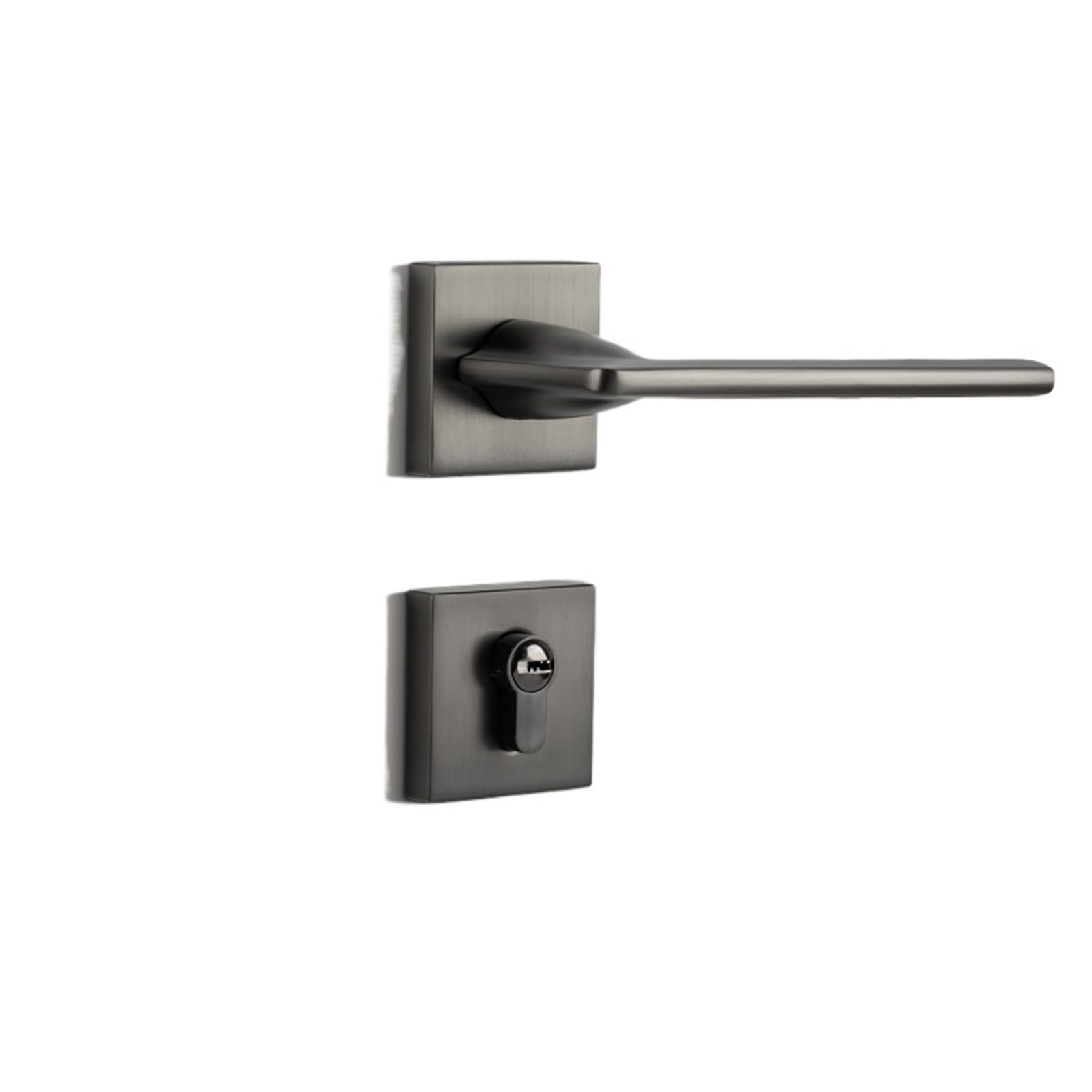 Door lock zinc alloy indoor split silent furniture handle(GRAY_72MM)