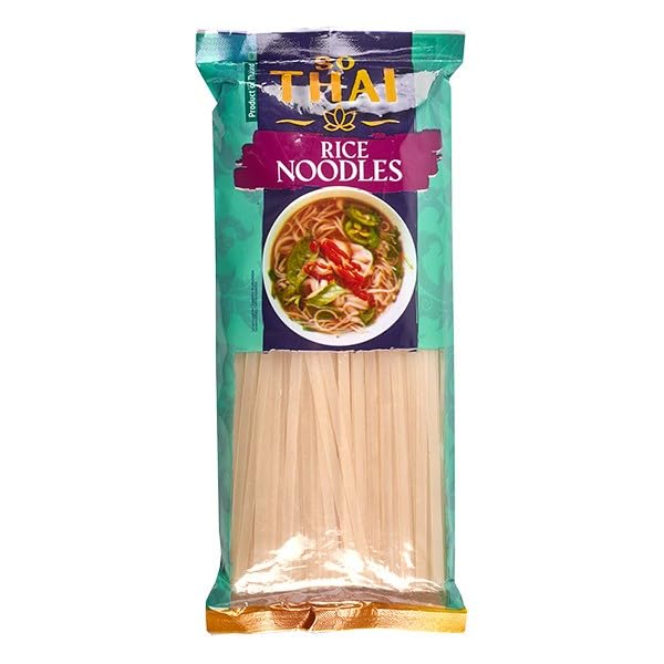 So Thai Rice Noodles 400g | Flat Rice Noodles | Rice Sticks | Premium Quality Noodles | Product of Thailand.