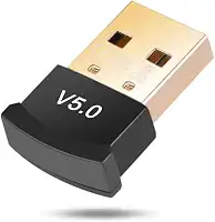 Receptor Bluetooth 5.0 Adaptador USB Wireless Transmissor Para PC, Computador, Notebook, Laptop, Fone de Ouvido, Gamepad, Impressora, Acessório Eletrônico Preto ou Branco LINHA PREMIUM