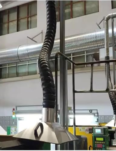 Campana extractora de humo de soldadura, colector de humo de acero inoxidable con conector de conducto, filtro de polvo inoxidable fácil de instalar para uso en taller industrial
