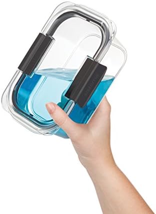 Sistema Brilliance Food Storage Container | 2 Litre | Leakproof Tritan Stackable Food Prep Container with Lid | BPA-Free | Grey/Clear