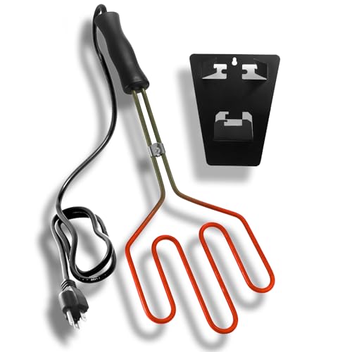 Electric Charcoal Starter 800W - Superior Fire Lighter for BBQ Grill Fireplace Smoker Campfires Coal Easy & Quick Ignite Briquettes SUS304 Heat Element Coils with 3.8ft Power Cord with Wall Mount