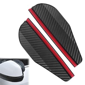 eROOSY 1 Paar Auto Spiegelabdeckungen Kohlefaser-Optik