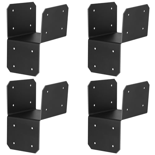 4 Pcs 4x4 Joist Anchor Connector Post Caps Tie Bracket for Pergola 16 Gauge