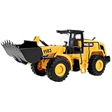 Bulldozer Toy, 16' Front Loader, 1:10 Scale Classics Bulldozer, Wheel Loader with Real Working Arm & Bucket, Lights & Sounds Construction Vehicle Toy for Boys and Girls, Kids, Toddlers, Ages 3+