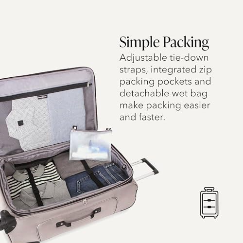 Image of SWISSGEAR Sion Softside Expandable Spinner Luggage Durable Lightweight Travel Suitcase, Pewter, Checked-Large