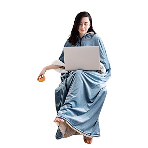 Winter Blanket, Women Men Winter Wearable Blanket Soft Shaggy Plush Shawl Sofa Warm Throw Wrap