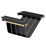 LINKUP - AVA5 PCIE 5.0 ライザーケーブル | RTX5090 RX9070 GPUに対応 | x16 128GB/s速度 | PCIe 4.0と互換性あり | Mini ITXケース用に設計され | デュアルリバース ブラック 18cm (全長 20cm)