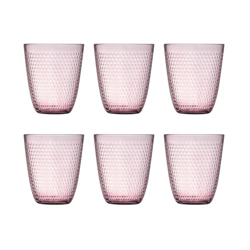 Luminarc Pampille Rosa Set 6 Vaso Alto Vidrio 31cl Sodo Reciclable