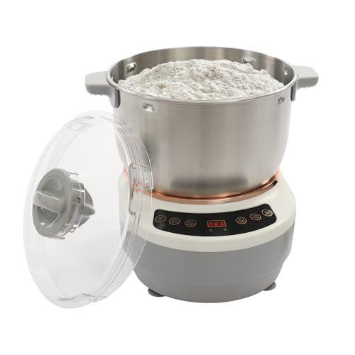 7L Vollautomatische Teigknetmaschine, Edelstahl Teigmehl Mixer...
