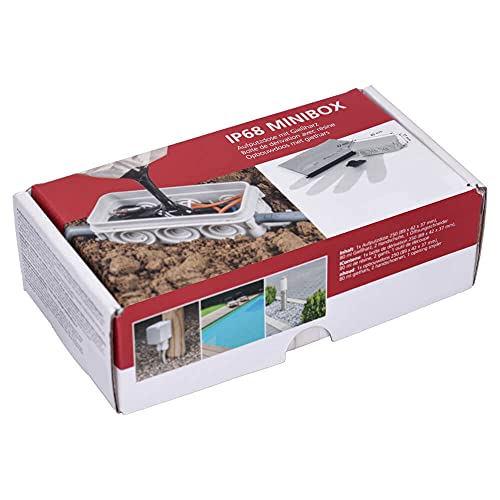 Voxura Gießharzmuffe Verbindungs-muffe für Kabel Set Aufputz Feuchtraum wasserdicht IP68 lichtgrau RAL 7035 89x42x37mm