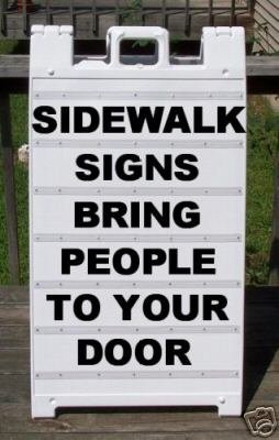 Sidewalk A-Frame Heavy Duty Plasticade 2 Sided Message Board Sign