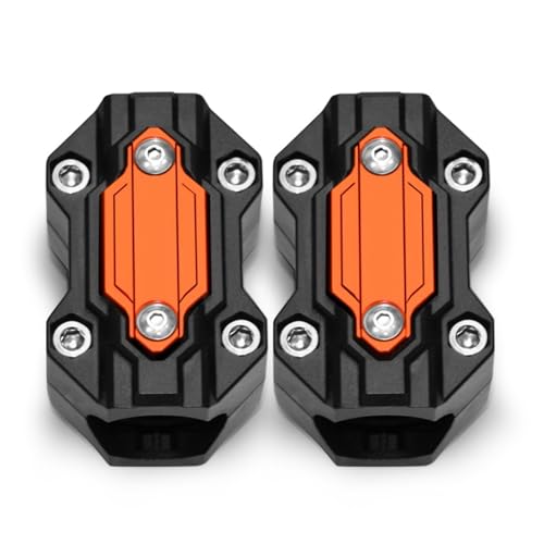 Motorrad Sturzbügel Passend für Yamaha Tracer 900 GT und Tracer 700 GT Motorräder: Sturzsichere schwarze Verkleidungsblöcke und Schutzzubehör Sturzbügel(Two orange)