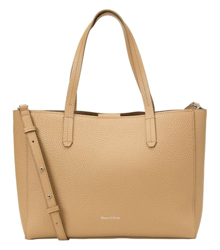 Sac shopper Marc O'Polo Busin en sable pur marron clair avec bandoulière