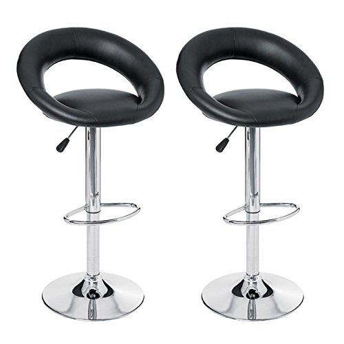 Paris Prix Atmosphera Créateur d'intérieur - Lot de 2 Tabourets de Bar Sasha 102cm Noir