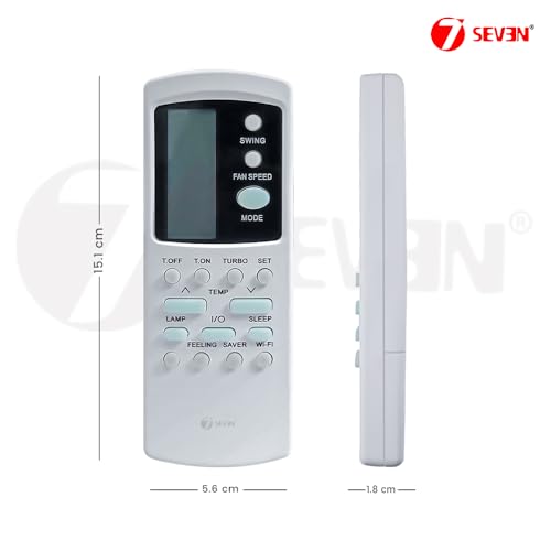 Image of 7SEVEN Compatible Air Conditioner remotes for Original Voltas AC Remote Control Suitable for 1 1.5 2 ton Split or Window ac - Match Exactly with Old Model 31B Remote for Better Performance