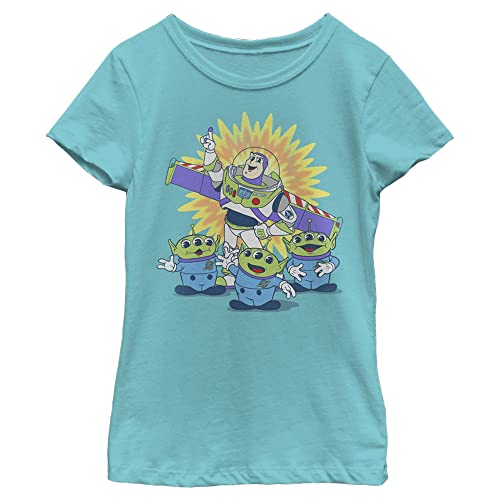 Image of Girl's Toy Story Buzz Lightyear and Aliens T-Shirt