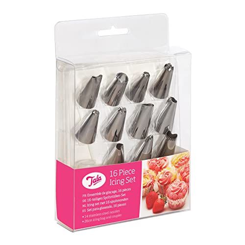 Tala 16-Piece Icing Set With 14 Nozzles, Icing Bag And Coupler #TOP2
